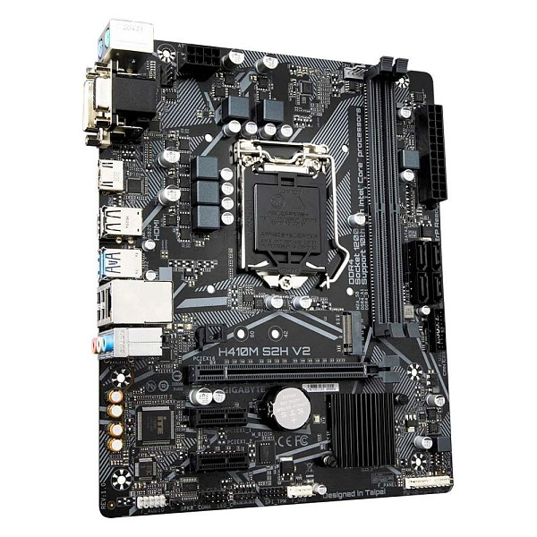 Placa-Mãe Gigabyte H410M S2H, Intel, LGA1200, m-ATX, DDR4, Preto