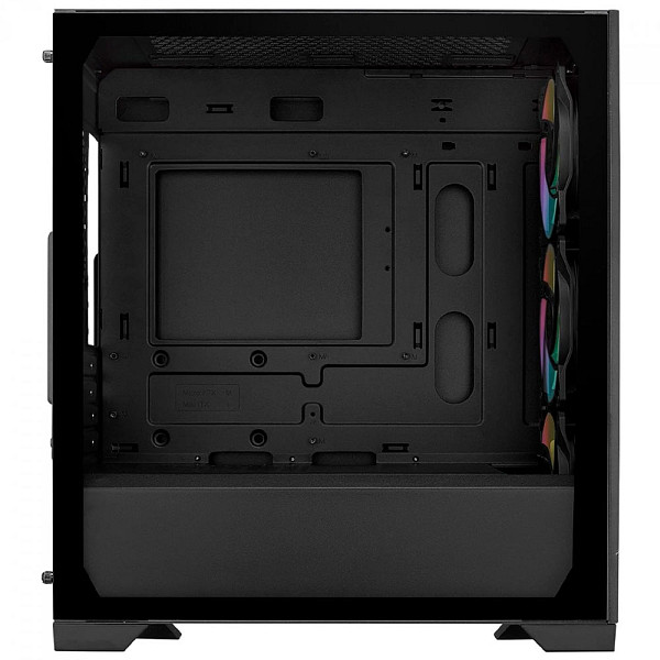Gabinete Gamer Cooler Master Elite 301, ARGB, Vidro Temperado, Mid Tower, mATX, Com 3 Fans, Preto, E301-KGNN-S00