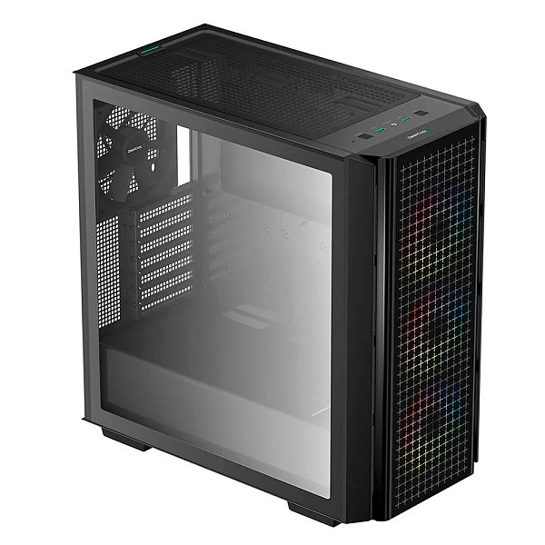 Gabinete Gamer Deepcool CG540, Mid Tower, 3x Cooler ARGB, Lateral em Vidro Temperado, Preto - R-CG540-BKAGE4-G-1