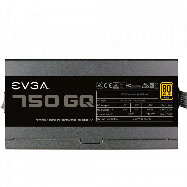 Fonte EVGA 750W 80 Plus Gold Semi Modular Modo ECO 210-GQ-0750-V
