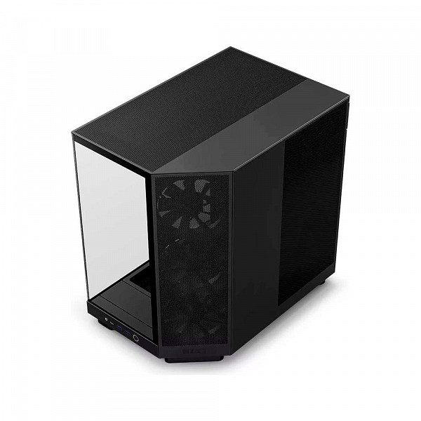 Gabinete Gamer NZXT H6 Flow, Flow Edition, ATX, Mid Tower, Lateral em Vidro Temperado, Preto - CC-H61FB-01