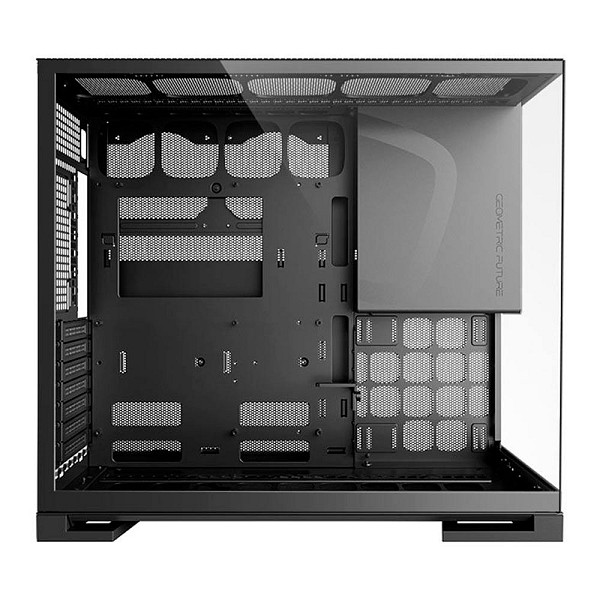 Gabinete Gamer Geometric Future Model 5, ARGB, Mid-Tower, Lateral de Vidro, Com 5 Fans, Preto e Cinza, GEO-M5F-BG