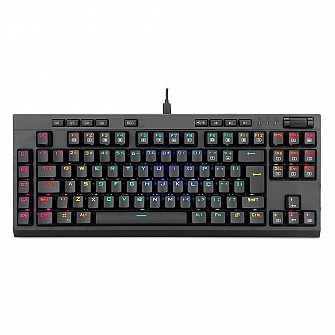 Teclado Óptico Gamer Redragon Broadsword Pro, RGB, USB, Switch Brown, Anti-Ghosting, ABTN2 - K588RGB-PRO