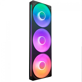 Kit Fan 360mm NZXT F360 RGB Core, 3 Ventoinhas De 120mm, Single-Frame, Preto, RF-U36HF-B1