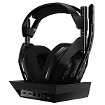 Headset Sem Fio ASTRO Gaming A50 + Base Station Gen 4 com Áudio Dolby - Compatível com Xbox One, PC, Mac - Preto/Dourado - 939-001681