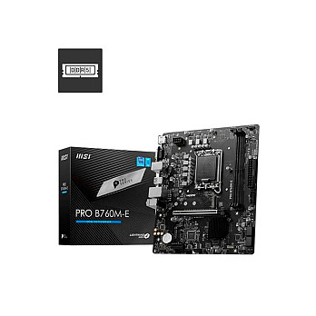 Placa Mãe Msi Pro B760m-e LGA 1700 Intel B760 Matx Ddr5