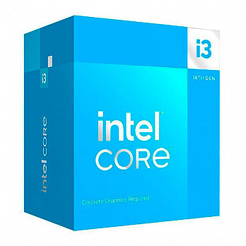 Processador Intel Core i3 14100F, 3.5 GHz (4.7GHz Turbo), 14ª Geração, 4-Cores 8-Threads, LGA 1700, BX8071514100F