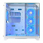 Gabinete Gamer Rise Mode Galaxy Full Glass, Mid Tower, ATX, Lateral e Frente em Vidro Temperado, Branco - RM-CA-FG-W