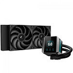 Water Cooler DeepCool Mystique 240, 240mm, ARGB, Intel/AMD, Tela LCD, Black, R-LX550-BKDSNC-G-1