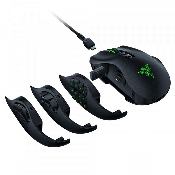 Mouse Sem Fio Gamer Razer Naga Pro, Chroma, Optical Switch, 20 Botões, 20000DPI - RZ01-03420100-R3U1