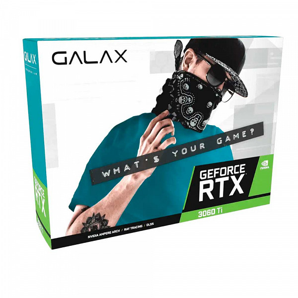 Placa de Vídeo GALAX GeForce RTX 3060 Ti (1-Click OC) 8GB GDDR6 256Bits - 36ISL6MD1VDD