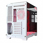 Gabinete Gamer Rise Mode Galaxy Full Glass, Mid Tower, ATX, Lateral e Frente em Vidro Temperado, Branco - RM-CA-FG-W