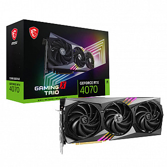 Placa de Vídeo MSI NVIDIA GeForce RTX 4070 Gaming X Trio, 12GB, GDDR6X, DLSS, Ray Tracing, 912-V513-064