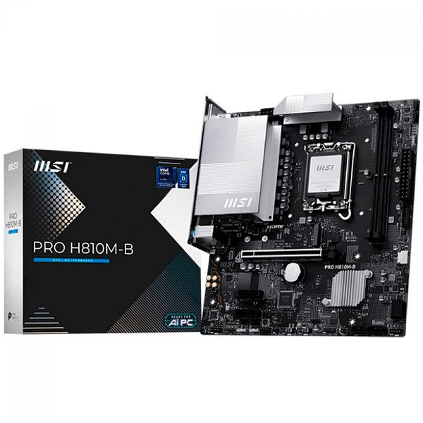 Placa Mãe MSI PRO H810M-B, Chipset H810, Intel LGA 1851, mATX, DDR5 Placa Mãe MSI PRO H810M-B, Chipset H810, Intel LGA 1851, mATX, DDR5