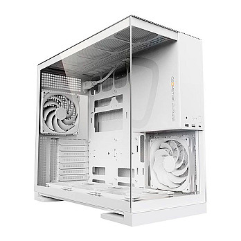 Gabinete Gamer Geometric Future Model 5, Mid-Tower, Lateral de Vidro, Com 5 Fans, Branco, GEO-M5F-W