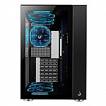 Gabinete Gamer Rise Mode Galaxy Glass Standard, Mid Tower, ARGB, ATX, Lateral e Frente em Vidro, 10x Cooler Fan, Preto - RM-GA-GGSB-ARGB