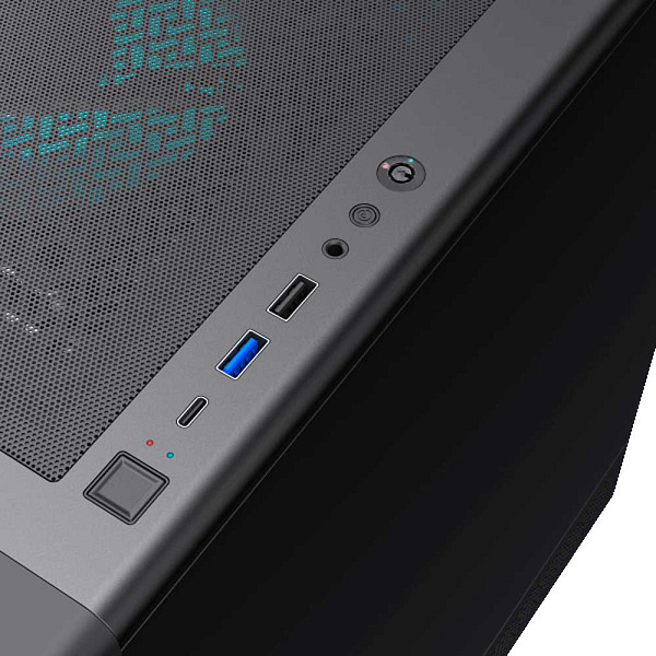 Gabinete Gamer Gamemax Storm 2AB, Mid tower, Preto, Vidro Temperado, ATX, M-ATX, ITX