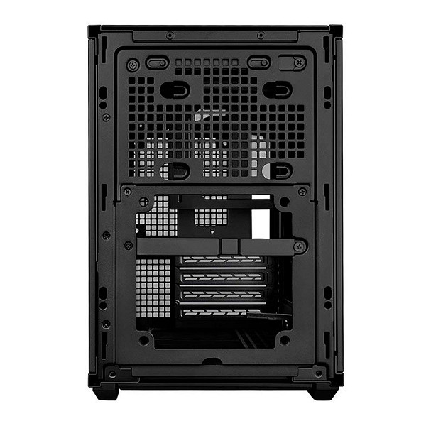 Gabinete Lian Li X Dan Case B4 Wood, Micro-ATX, Com 2 Fans, Preto, B4X