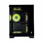 Gabinete Gamer Rise Mode Galaxy Glass M Mini, M-ATX, Lateral e Frontal em Vidro Temperado, Preto - RM-GA-GGMN-FB