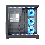 Gabinete Gamer VINGAR Misterium Mid Tower ARGB com 10 Fans e Controladora, Vidro Temperado, USB-C, Suporte ATX, Preto