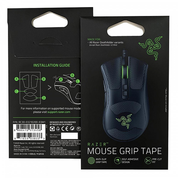 Mouse Grip Tape Razer para Mouse Gamer Deathadder V2, Elite e Essential - RC30-03210200-R3M1
