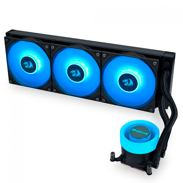 Water Cooler Lian Li x Redragon Galahad II lite 360, 360mm, ARGB, Intel-AMD, Black, Compatível Com LGA 1851, GA2L36RB-RD BLACK