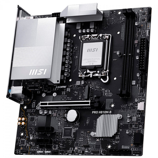 Placa Mãe MSI PRO H810M-B, Chipset H810, Intel LGA 1851, mATX, DDR5 Placa Mãe MSI PRO H810M-B, Chipset H810, Intel LGA 1851, mATX, DDR5