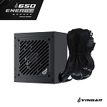 Fonte VINGAR Energy 650W Bronze, 650W, 80 Plus Bronze, Com Cabo, Preto – BR