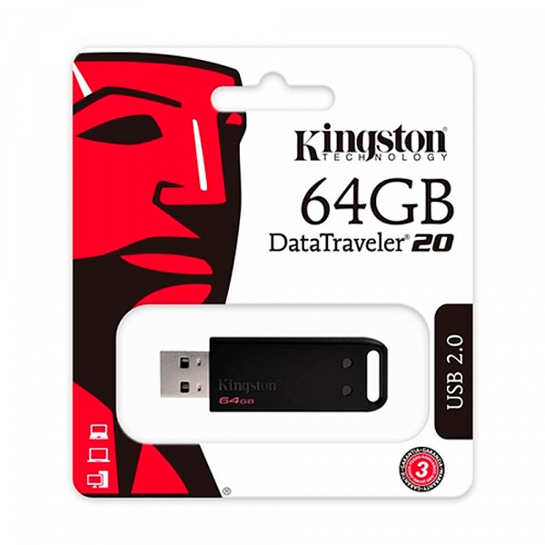 PEN Drive Kingston Datatraveler Dt20 USB 2.0 64gb - Dt20/64gb