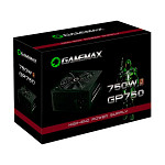 Fonte Gamemax GP750, 750W, 80 Plus Bronze, PFC Ativo, Com Cabo, Preto - GP750