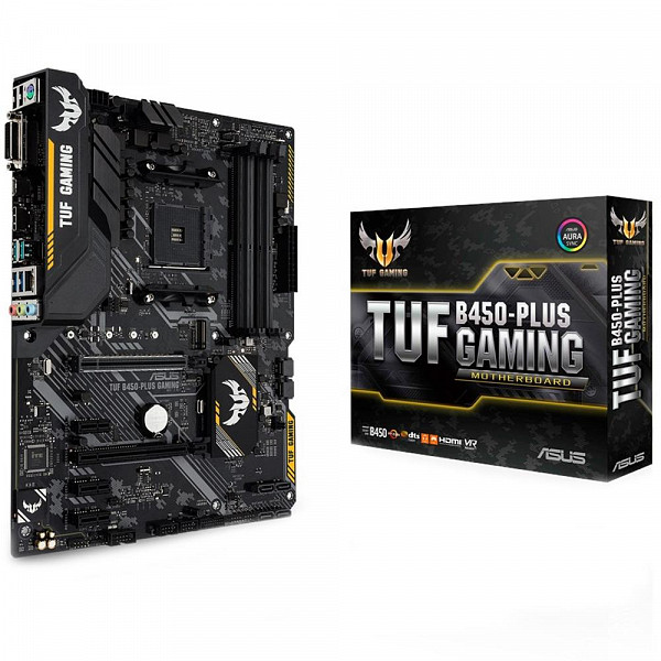 Placa-Mãe Asus TUF B450-Plus Gaming, AMD AM4, ATX, DDR4