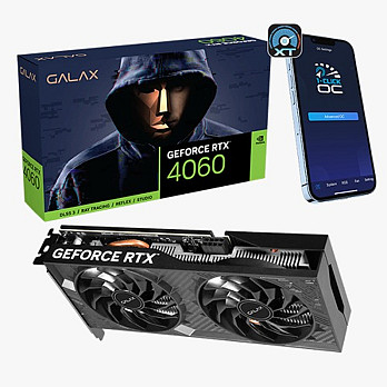 Placa de Vídeo Galax NVIDIA GeForce RTX 4060 1-Click OC 2X, 8GB, GDDR6, DLSS, Ray Tracing, 46NSL8MDAPCO