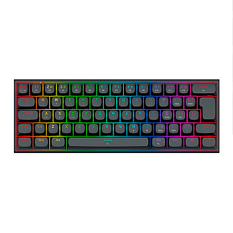 Teclado Magnetico Redragon Fidd, RGB, 60%, ABNT2, Switch Pink Linear, Preto, K683-RGB-PT