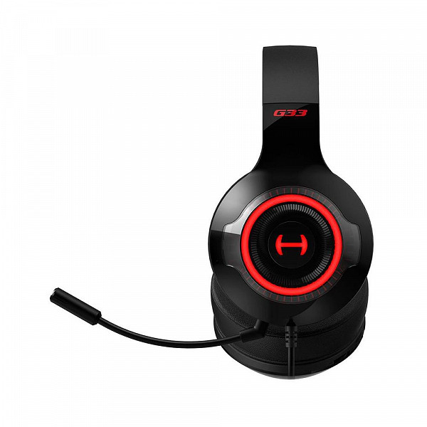 Headset Gamer Edifier Hecate G33, RGB, Som Surround 7.1, Drivers 40mm, USB, Preto e Vermelho - G33