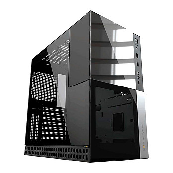 Gabinete Gamer Geometric Future Model 4 Caliburn, Mid-Tower, Lateral de Vidro, Preto, GEO-M4-CAL