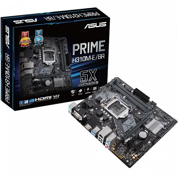 Placa-Mãe Asus Prime H310M-E R2.0/BR, Intel LGA 1151, mATX, DDR4