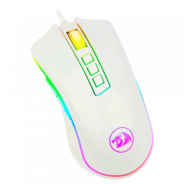 Mouse Gamer Redragon Cobra M711 RGB, 10000 DPI, 7 Botões Programáveis, White