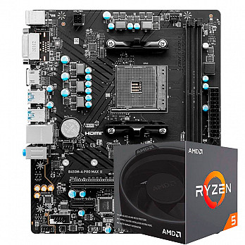 Kit Upgrade, AMD Ryzen 5 4600G, Placa Mãe Chipset B450