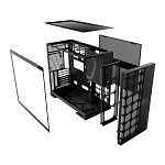 Gabinete Gamer Geometric Future Model 5 Vent, Mid-Tower, Lateral de Vidro, Preto, GEO-M5V-B
