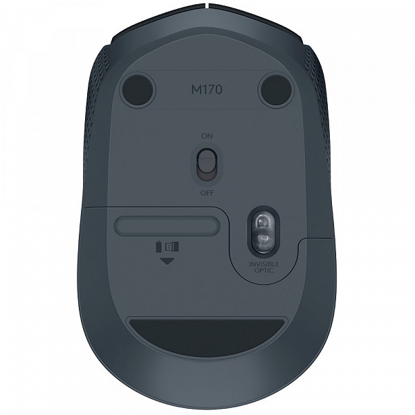 Mouse Logitech M170 Sem Fio Preto e Cinza 910-004940