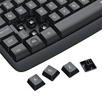 Kit Teclado e Mouse Office Redragon Membrana S/Fio USB 2.4GHz Full Size 4000DPI Preto - BS-7367-B