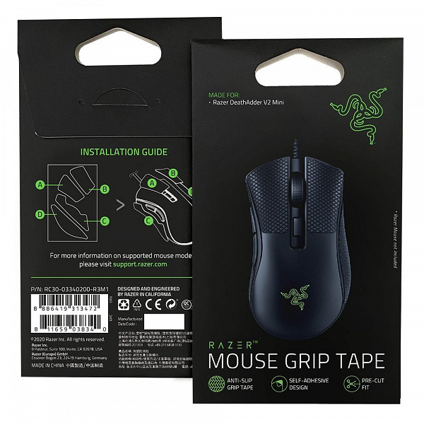 Mouse Grip Tape Razer para Mouse Gamer Deathadder V2 Mini - RC30-03340200-R3M1