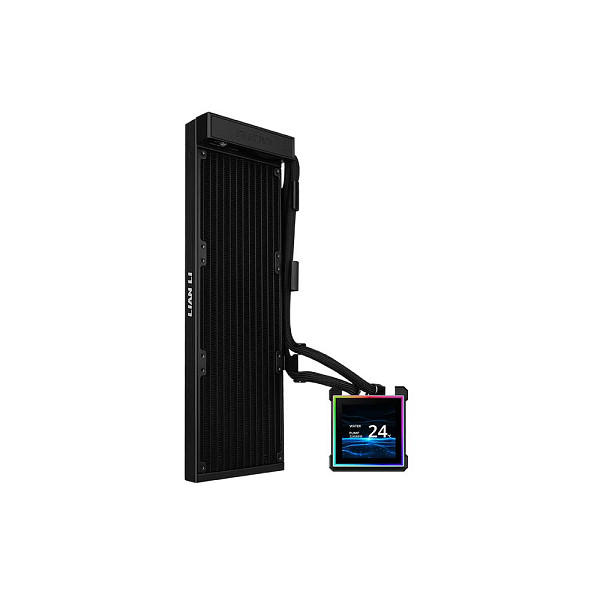 Water Cooler Lian Li Hydroshift II LCD-S Sem Fans Wireless Preto 360mm RGB com Tela LCD IPS 3.4” GHS2LCDS36NB