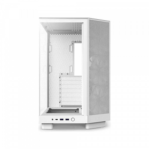 Gabinete Gamer NZXT H6 Flow, Flow Edition, ATX, Mid Tower, Lateral em Vidro Temperado, Branco - CC-H61FW-01