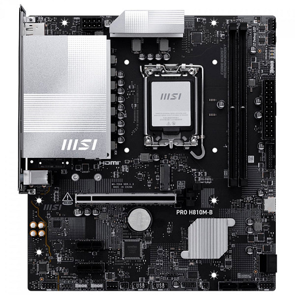 Placa Mãe MSI PRO H810M-B, Chipset H810, Intel LGA 1851, mATX, DDR5 Placa Mãe MSI PRO H810M-B, Chipset H810, Intel LGA 1851, mATX, DDR5