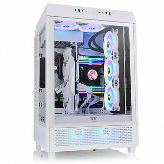 Gabinete Thermaltake The Tower 500 Snow com Janela Lateral em Vidro Temperado 120MM  CA-1X1-00M6WN-00