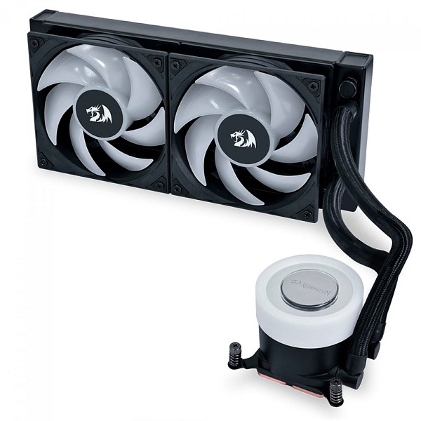 Water Cooler Lian Li x Redragon Galahad II lite 240, 240mm, ARGB, Intel-AMD, Black, Compatível Com LGA 1851, GA2L24RB-RD BLACK