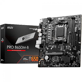 Placa Mãe MSI PRO B650M-B, Chipset B650, AMD AM5, mATX, DDR5, 911-7E28-016