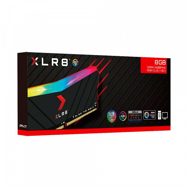 Memória DDR4 PNY XLR8 RGB Gaming, 8GB, 3200MHZ, MD8GD4320016XRGB