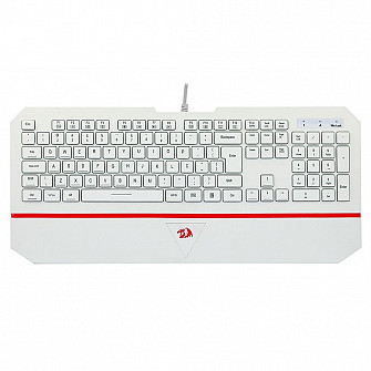 Teclado Membrana Redragon Karura 2, Apoio de Pulso, Atalhos Multimídas, ABNT2, Branco - K502W-N